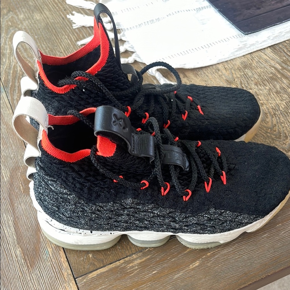 Black and Red nike lebrons